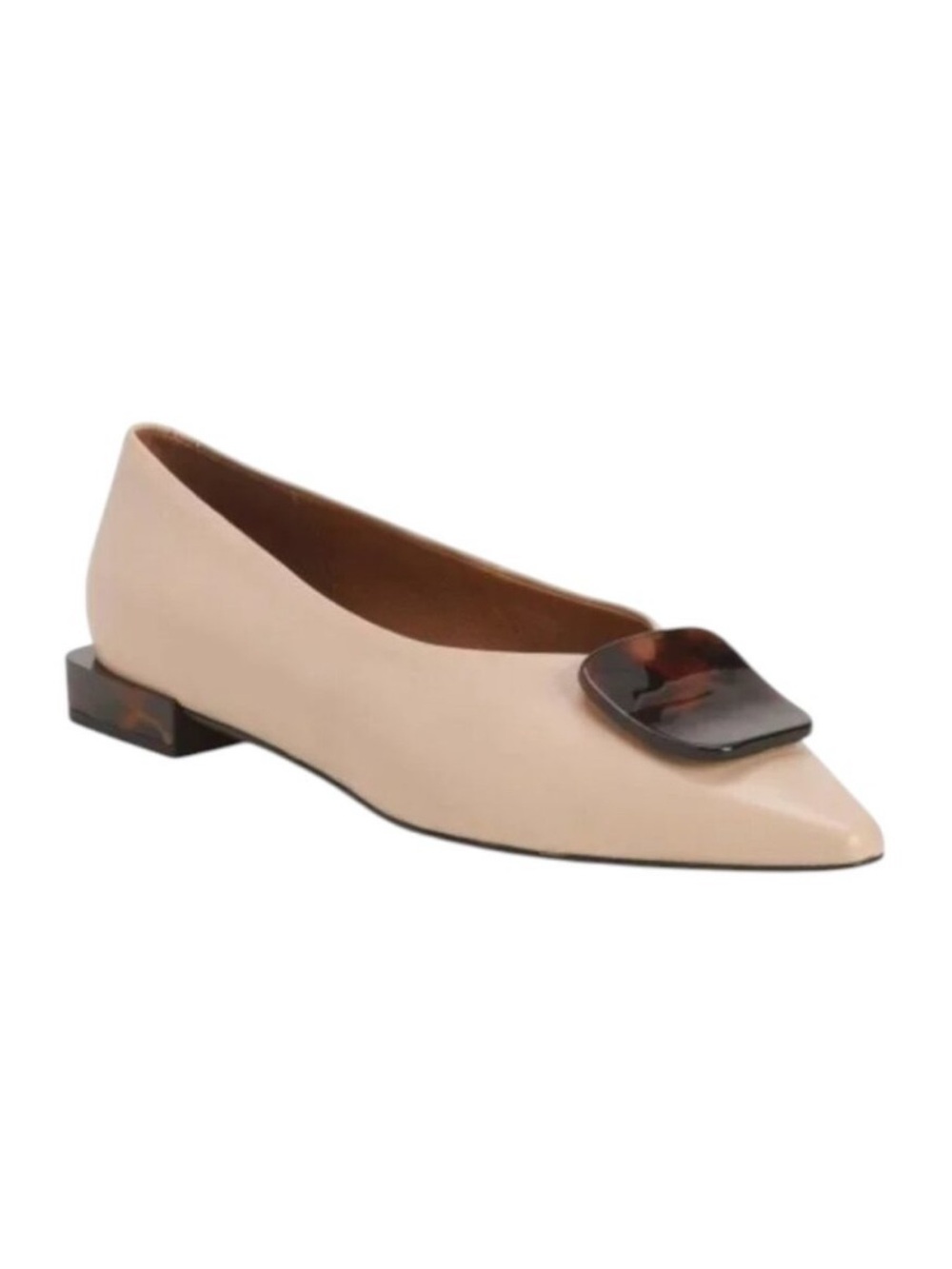ANGEL ALARCON Made In Spain Leather Ornament Ballet Flats